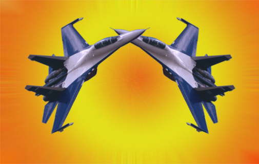 2 Flankers Orange background (Layers)